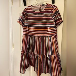 SHEIN Curve | Summer Striped Babydoll Dress | Size XL